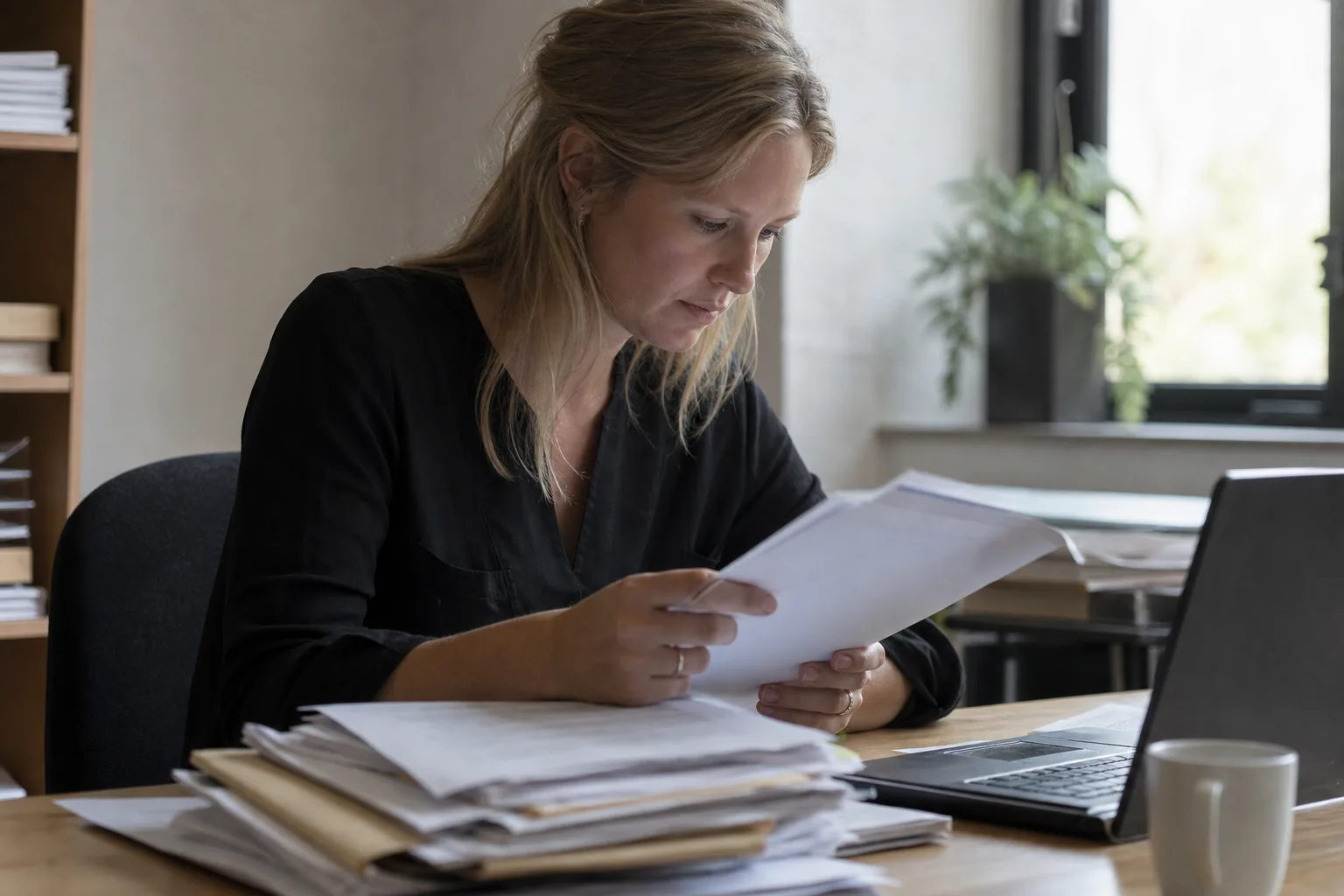 Administratief werk op een klein Nederlands kantoor. Beeld bij het artikel: Waarom blijkt een inhuurdossier dat er compleet uitziet bij een controle vaak waardeloos?